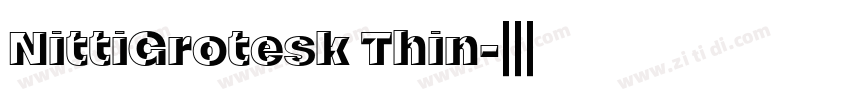 NittiGrotesk Thin字体转换